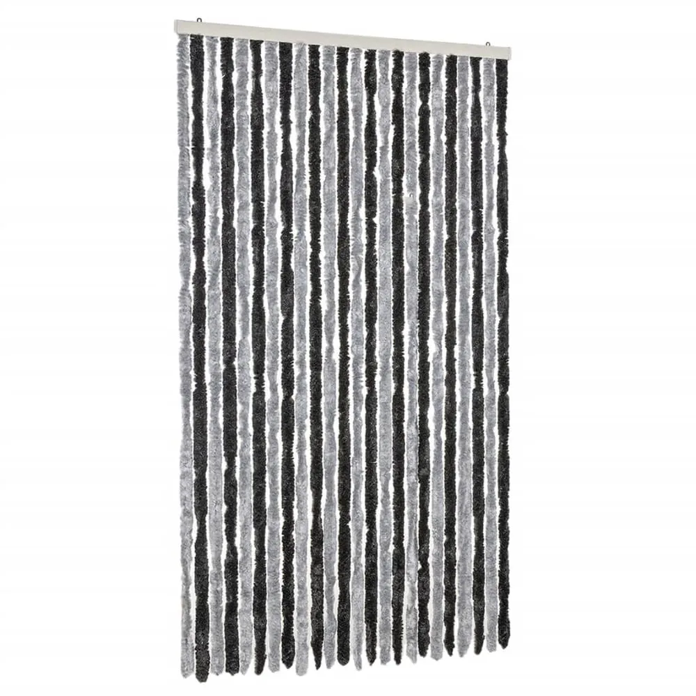 Perdea pentru insecte, gri și negru, 100x230 cm, chenille