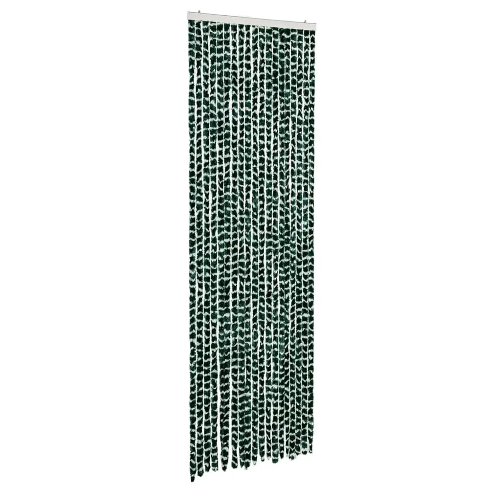 Perdea pentru insecte, verde și alb, 56x200 cm, chenille