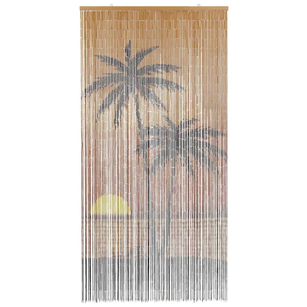 Perdele ușă cu insecte imprimeu palmieri 100x200 cm bambus