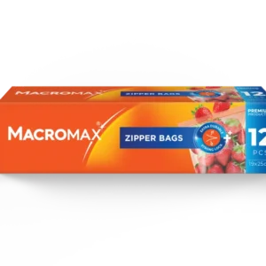 Pungi alimentare cu fermoar MACROMAX, 19x25cm, 12 buc.