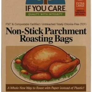 Pungi pentru copt nealbite, fara clor, compostabile, Extra Large, 2 buc., If You Care