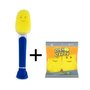 Scrub Daddy Perie de Spălat Vase - Incl. 2 Bureți Extra - Albastru