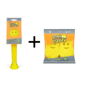 Scrub Daddy Perie de Spălat Vase - Incl. 2 Bureți Extra - Galben