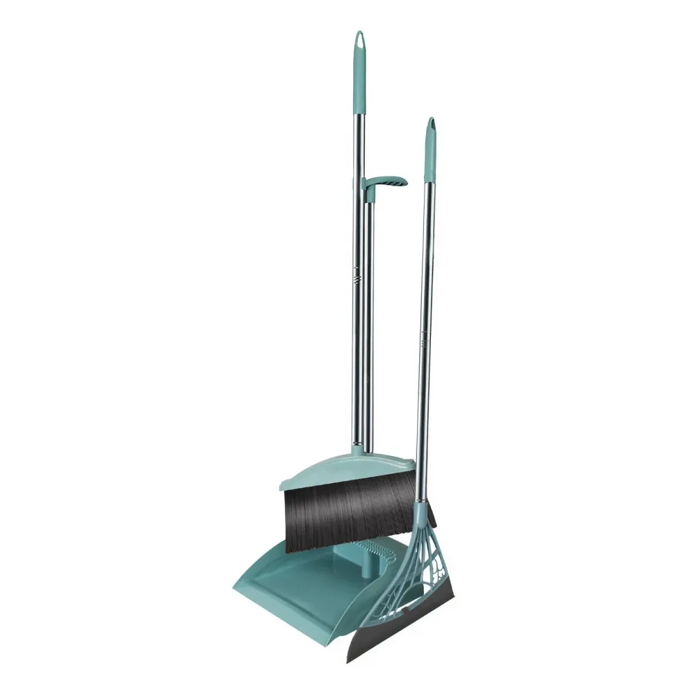 Set matura, faras cu coada si matura silicon, selexmo, Pentru uz casnic, Plastic/Otel, Albastru deschis, 90 x 72 x 100 cm