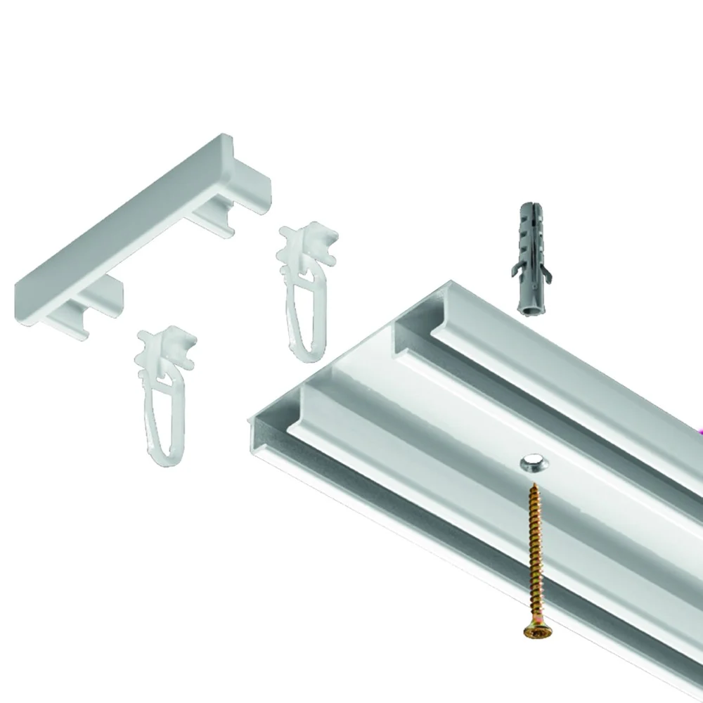 Set sina aluminiu LM alb 250 cm - accesorii incluse