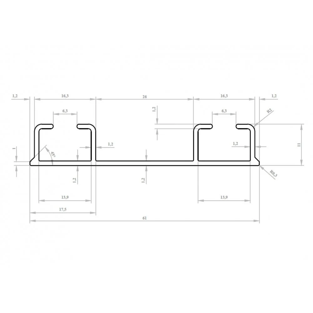 Set sina aluminiu LM alb 250 cm - accesorii incluse