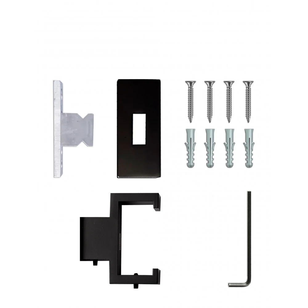 Set sina aluminiu PL negru mat 250 cm (accesorii negre) - prindere tavan