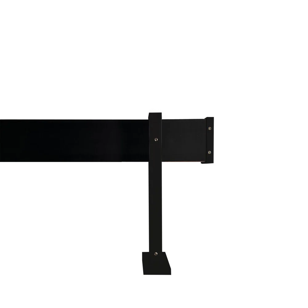 Set sina aluminiu PL negru mat 400 cm (accesorii negre) - prindere perete