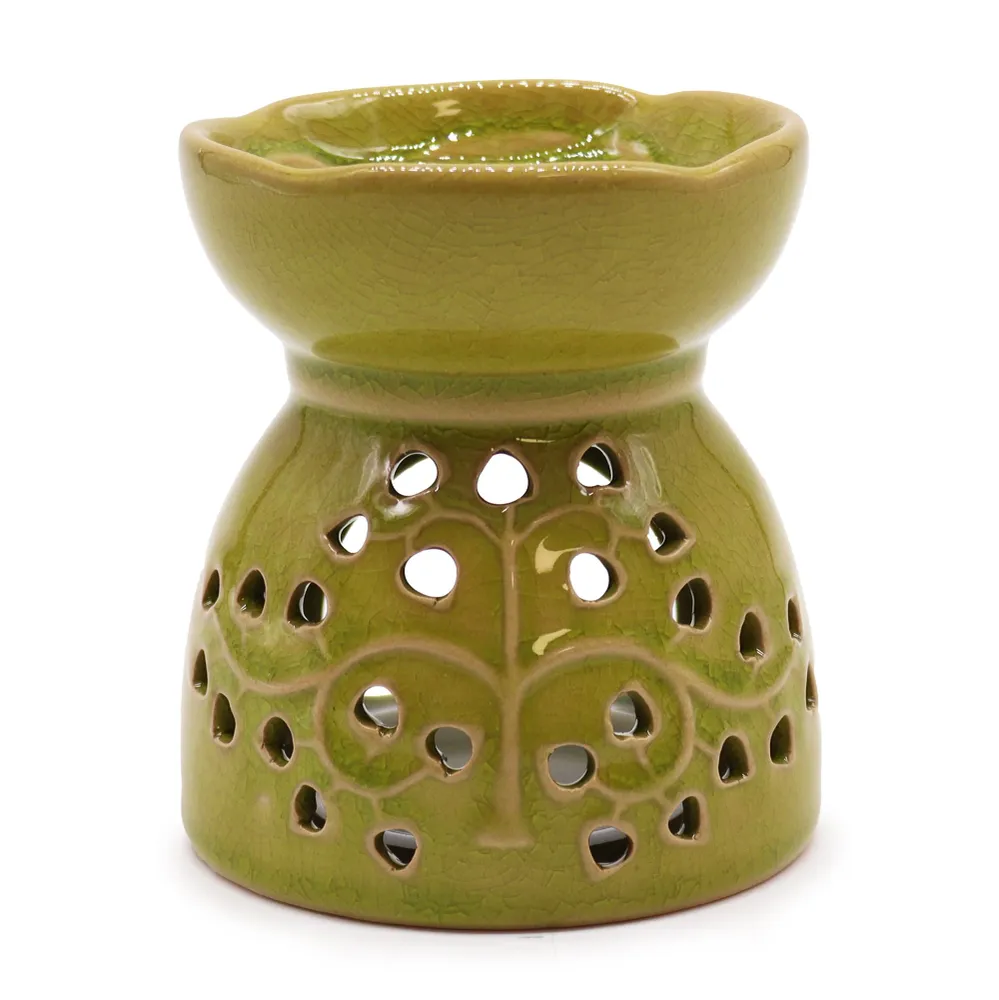 Suport ceramic pentru ulei Copacul Vieții Lime