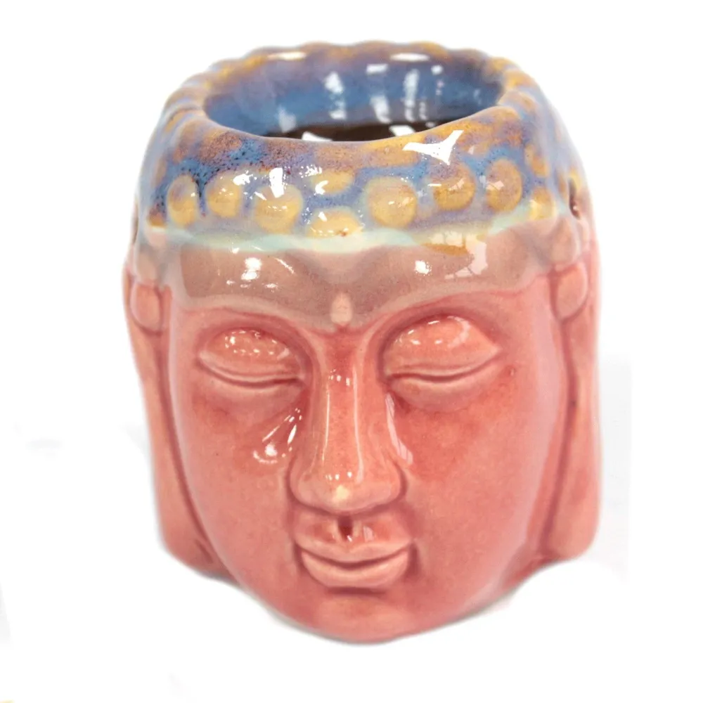 Suport pentru lumânare cu ulei Buddha, trandafir și albastru verzui