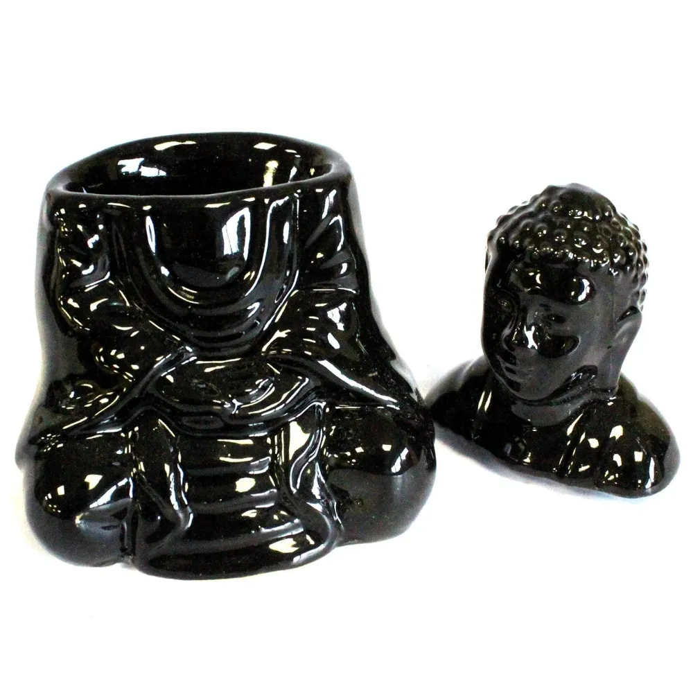 Suport pentru ulei Buddha, negru