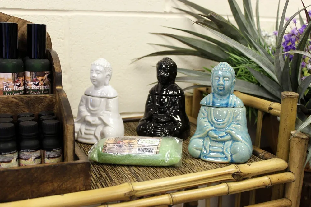 Suport pentru ulei Buddha, negru