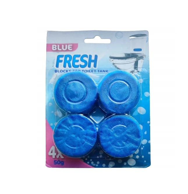 TikTok Viral BLUE FRESH Tablete de toaletă anticalcar pentru rezervor – 4 bucăți