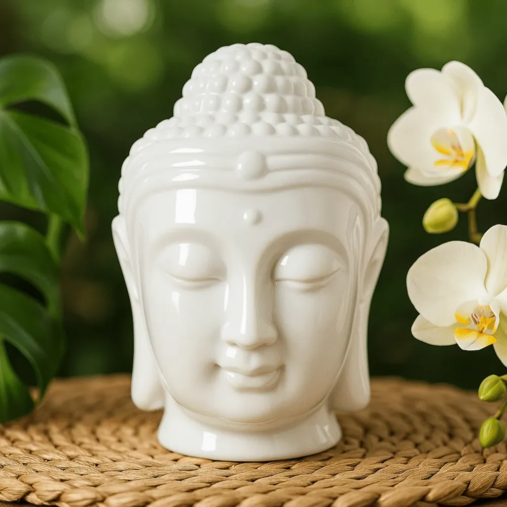 Ulei și arzător de ceară Buddha Cap Alb