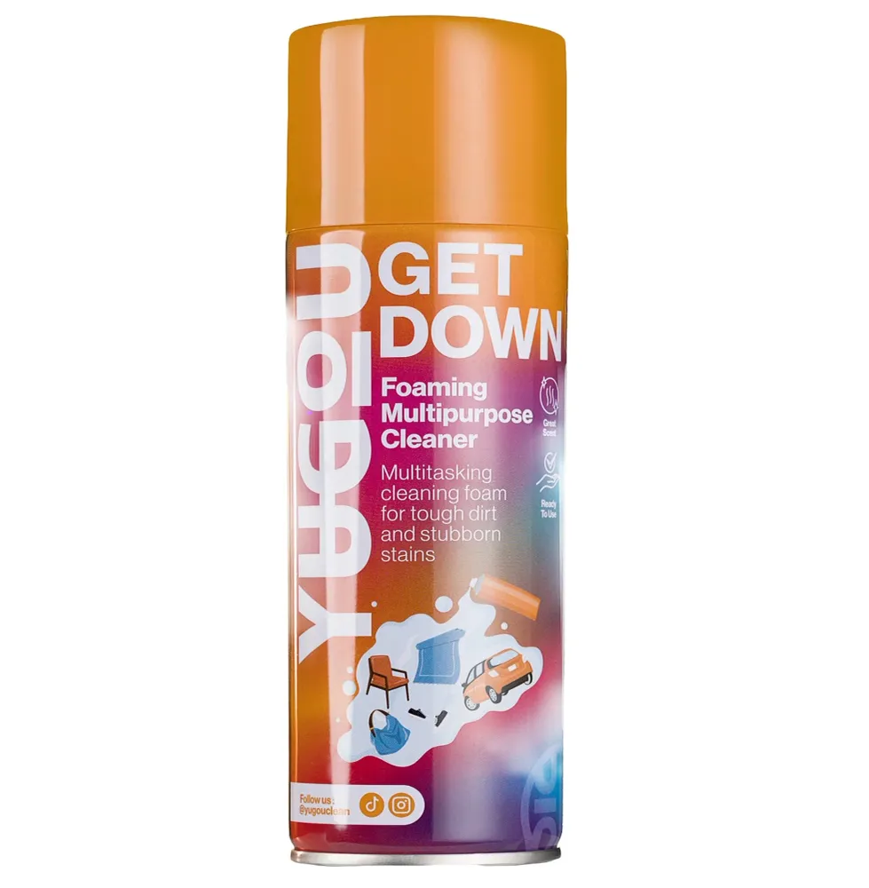 YUGOU Detergent spumant multifuncțional Get Down 450 ml – Detergent puternic pentru toate suprafețele cu formulă spumoasă...