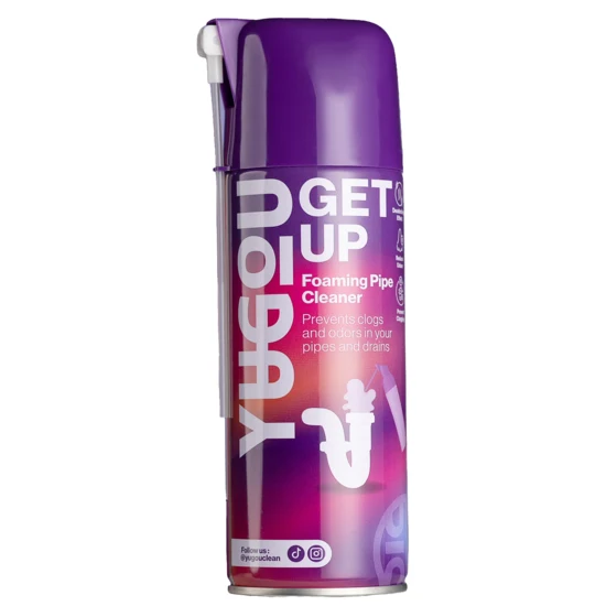 YUGOU Get Up Spumă pentru Curățarea Țevilor 450 ml – Dezfundare Rapidă & Spumă pentru Curățare Profundă Scurgerilor