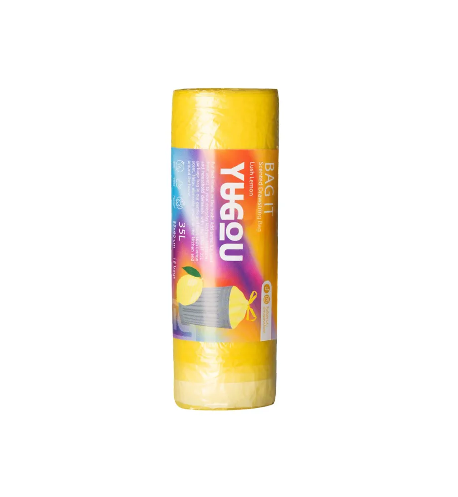 Yugou Sacii de gunoi cu parfum Lush Lemon - 35 litri